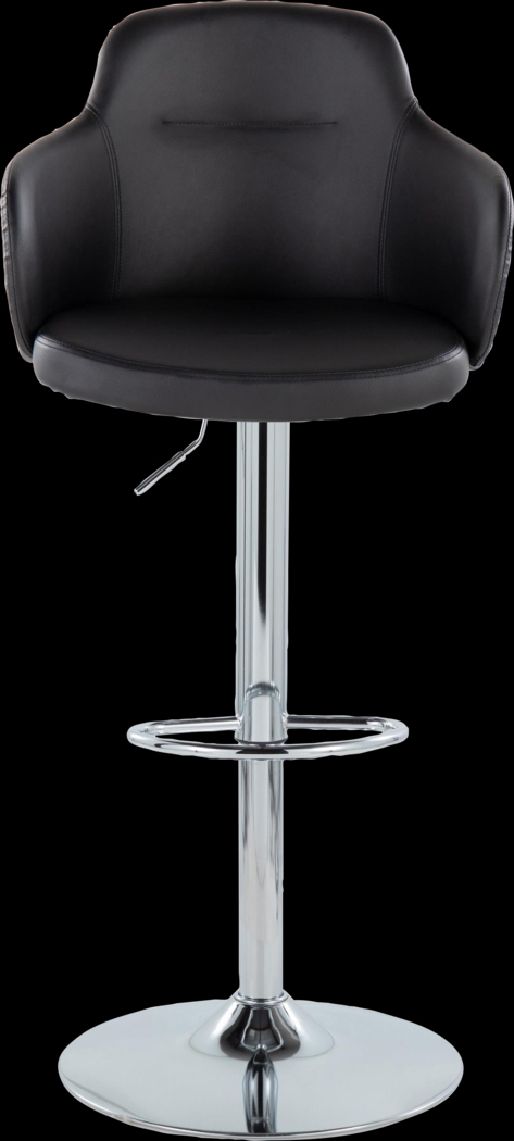 Vitadale II Black Adjustable Barstool, Set of 2 - Thumbnail - Image 8