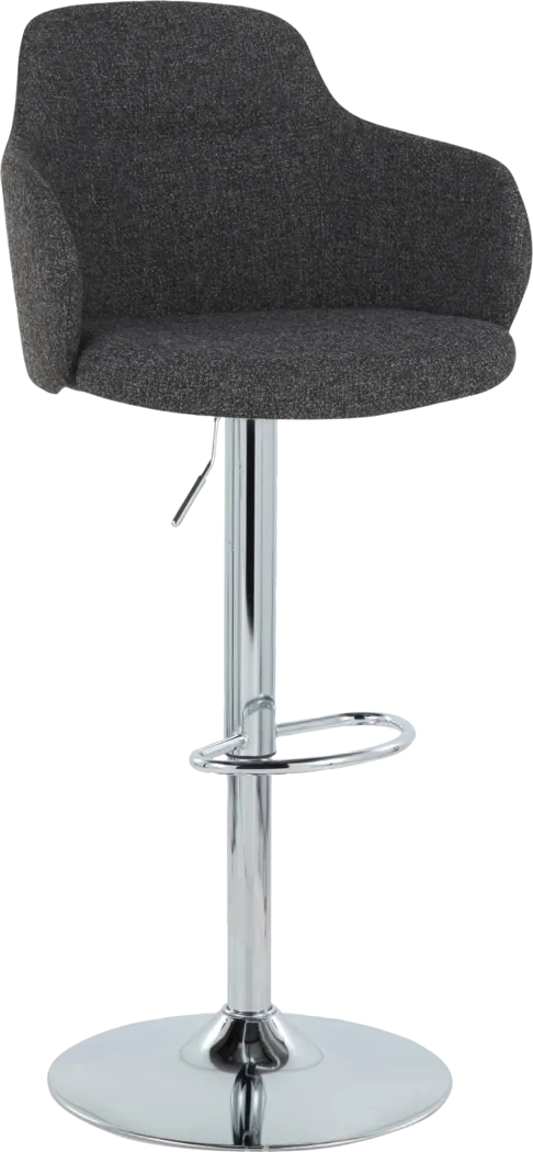 Vitadale II Dark Gray Adjustable Barstool, Set of 2 - Thumbnail - Image 4