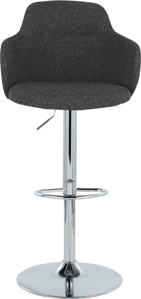 Vitadale II Dark Gray Adjustable Barstool, Set of 2 - Thumbnail - Image 8