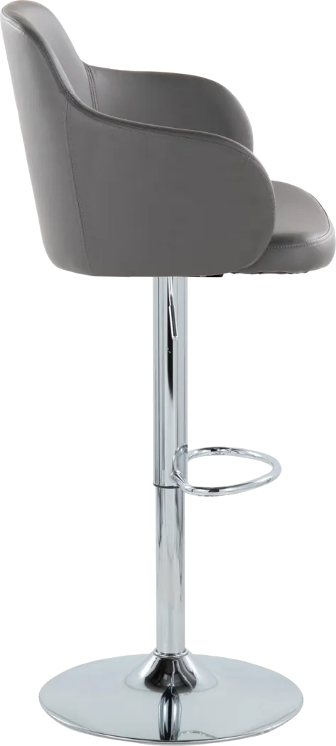 Vitadale II Gray Adjustable Barstool, Set of 2 - Thumbnail - Image 4
