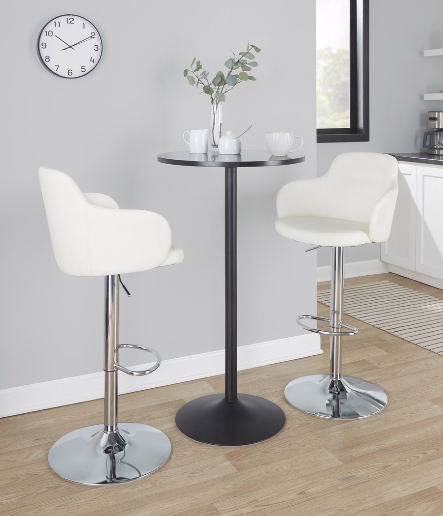 Vitadale II White Adjustable Barstool, Set of 2 - Thumbnail - Image 6