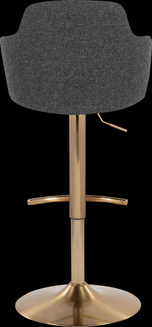 Vitadale III Gray Adjustable Swivel Barstool, Set of 2 - Thumbnail - Image 5