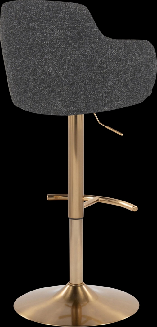 Vitadale III Gray Adjustable Swivel Barstool, Set of 2 - Thumbnail - Image 6