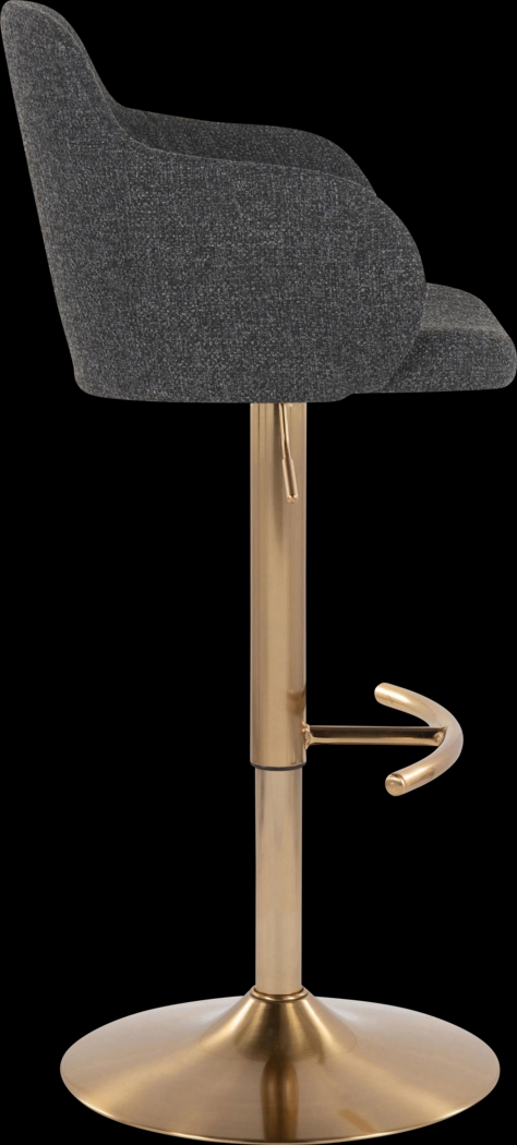 Vitadale III Gray Adjustable Swivel Barstool, Set of 2 - Thumbnail - Image 7