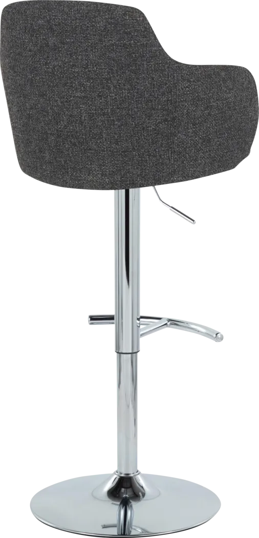 Vitadale IV Dark Gray Adjustable Swivel Barstool, Set of 2 - Thumbnail - Image 6