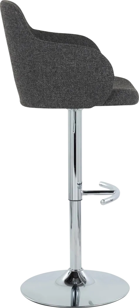 Vitadale IV Dark Gray Adjustable Swivel Barstool, Set of 2 - Thumbnail - Image 7