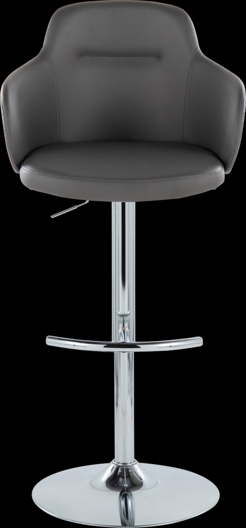 Vitadale IV Gray Adjustable Swivel Barstool, Set of 2 - Thumbnail - Image 4