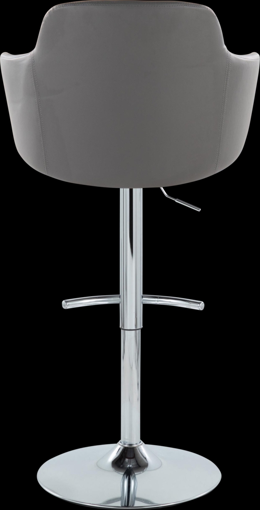 Vitadale IV Gray Adjustable Swivel Barstool, Set of 2 - Thumbnail - Image 5