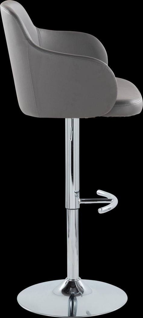 Vitadale IV Gray Adjustable Swivel Barstool, Set of 2 - Thumbnail - Image 7