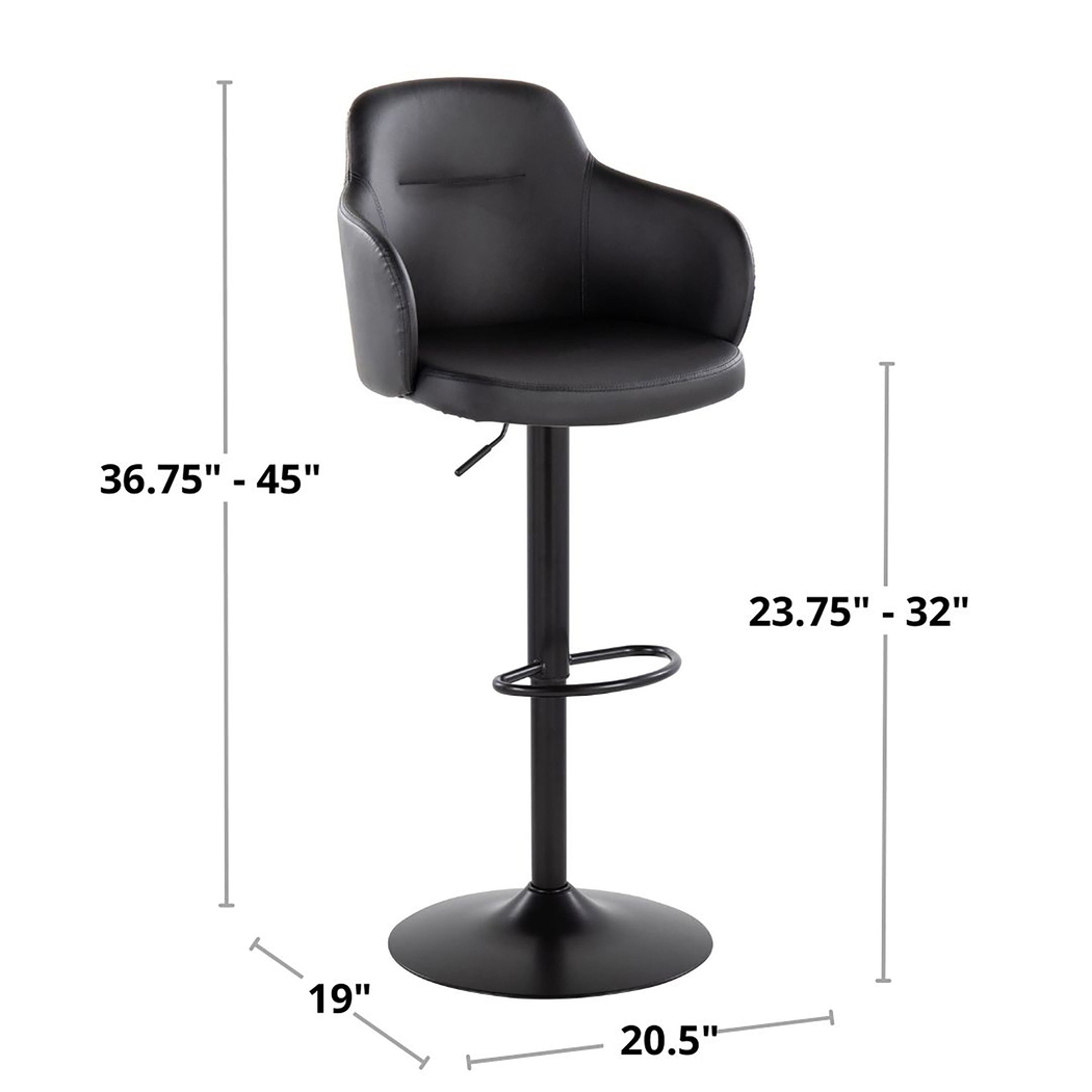 Vitadale VI Gray Adjustable Swivel Barstool, Set of 2 - Thumbnail - Image 12