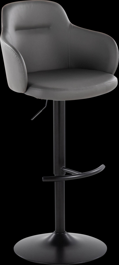 Vitadale VI Gray Adjustable Swivel Barstool, Set of 2 - Thumbnail - Image 3