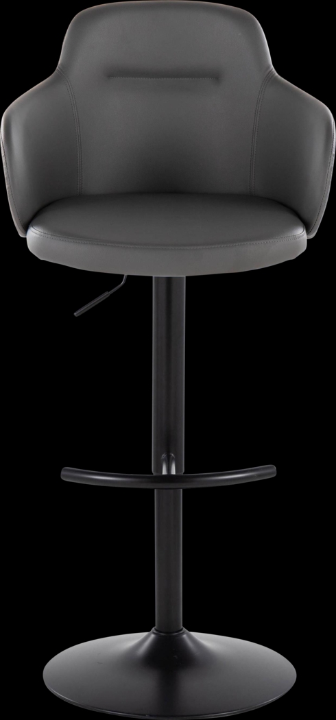 Vitadale VI Gray Adjustable Swivel Barstool, Set of 2 - Thumbnail - Image 4