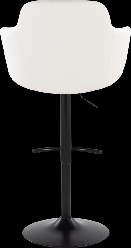 Vitadale VI White Adjustable Swivel Barstool, Set of 2 - Thumbnail - Image 5