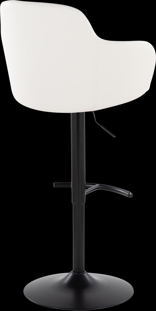 Vitadale VI White Adjustable Swivel Barstool, Set of 2 - Thumbnail - Image 6