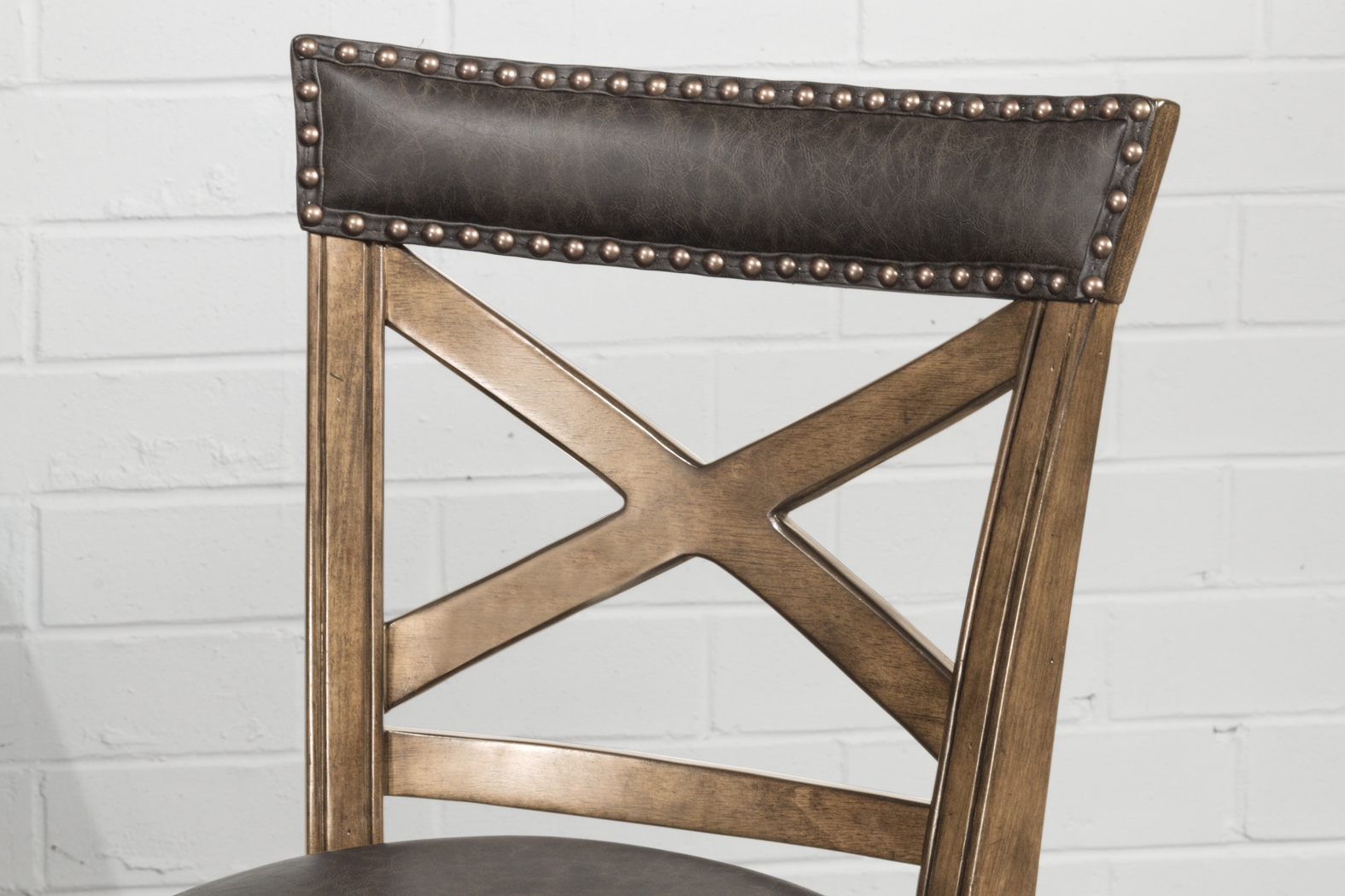 Vitellius Brown Swivel Counter Height Stool - Thumbnail - Image 4