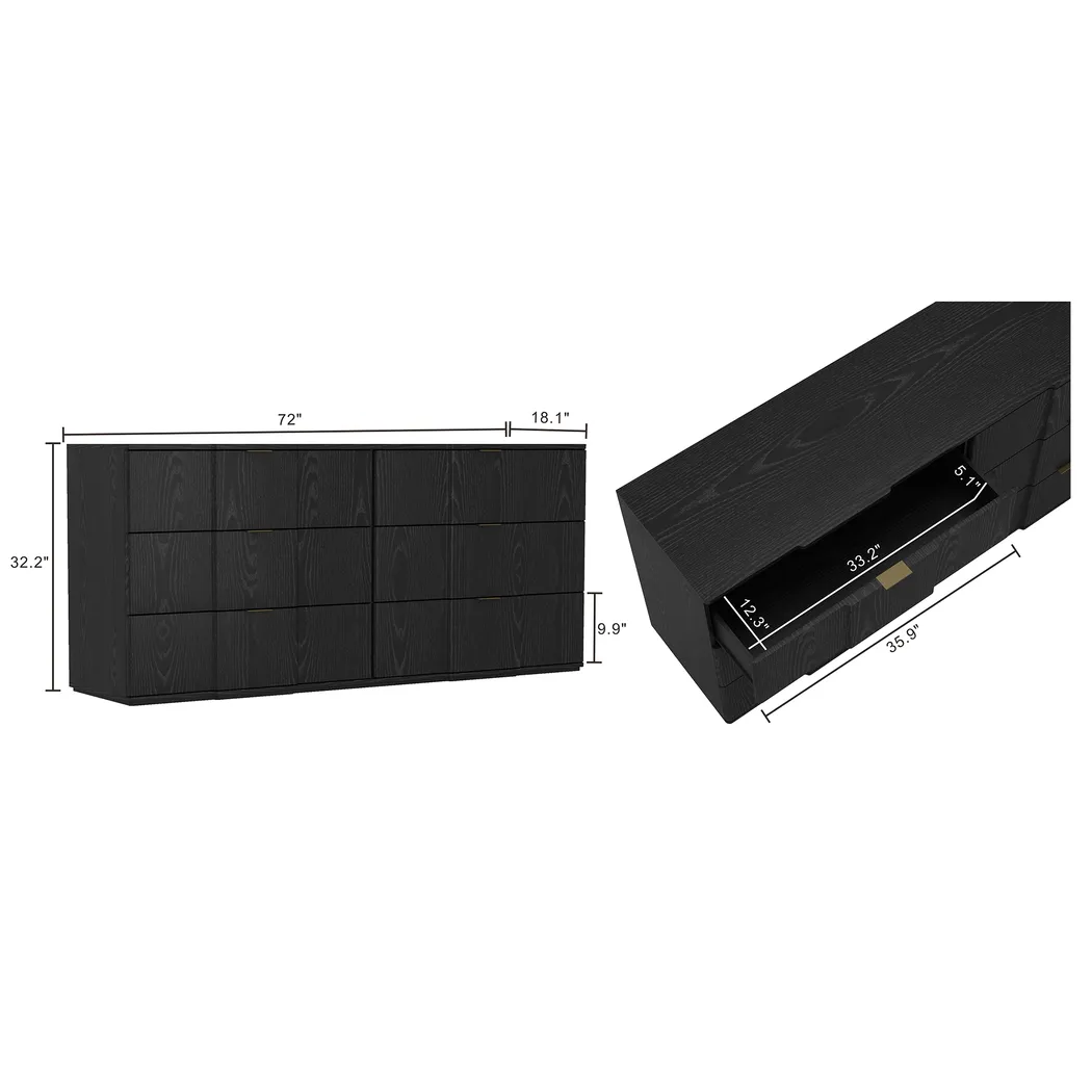 Viwan Black/Gold Dresser - Thumbnail - Image 6