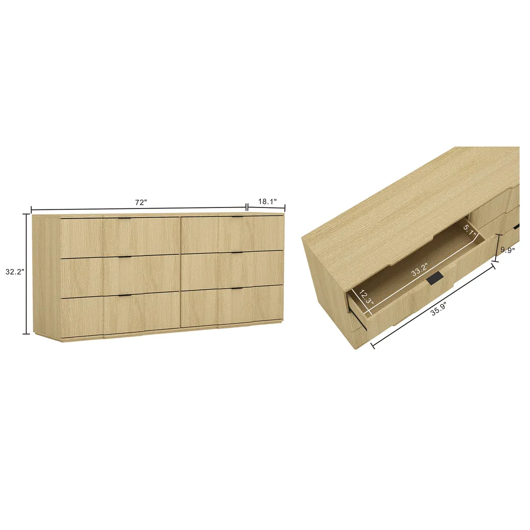 Viwan Natural/Black Dresser - Thumbnail - Image 4
