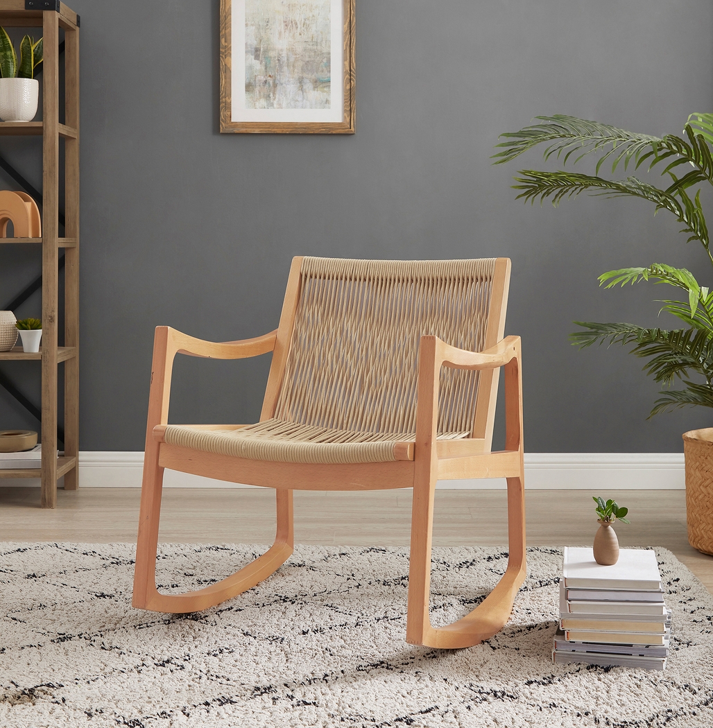 Vixa Natural Rocking Chair - Thumbnail - Image 2