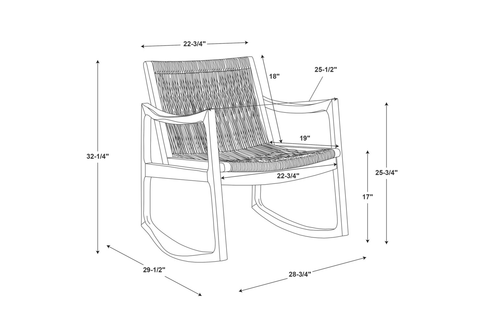 Vixa Natural Rocking Chair - Thumbnail - Image 11