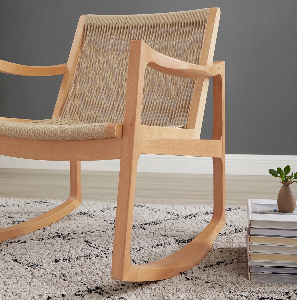 Vixa Natural Rocking Chair - Thumbnail - Image 8