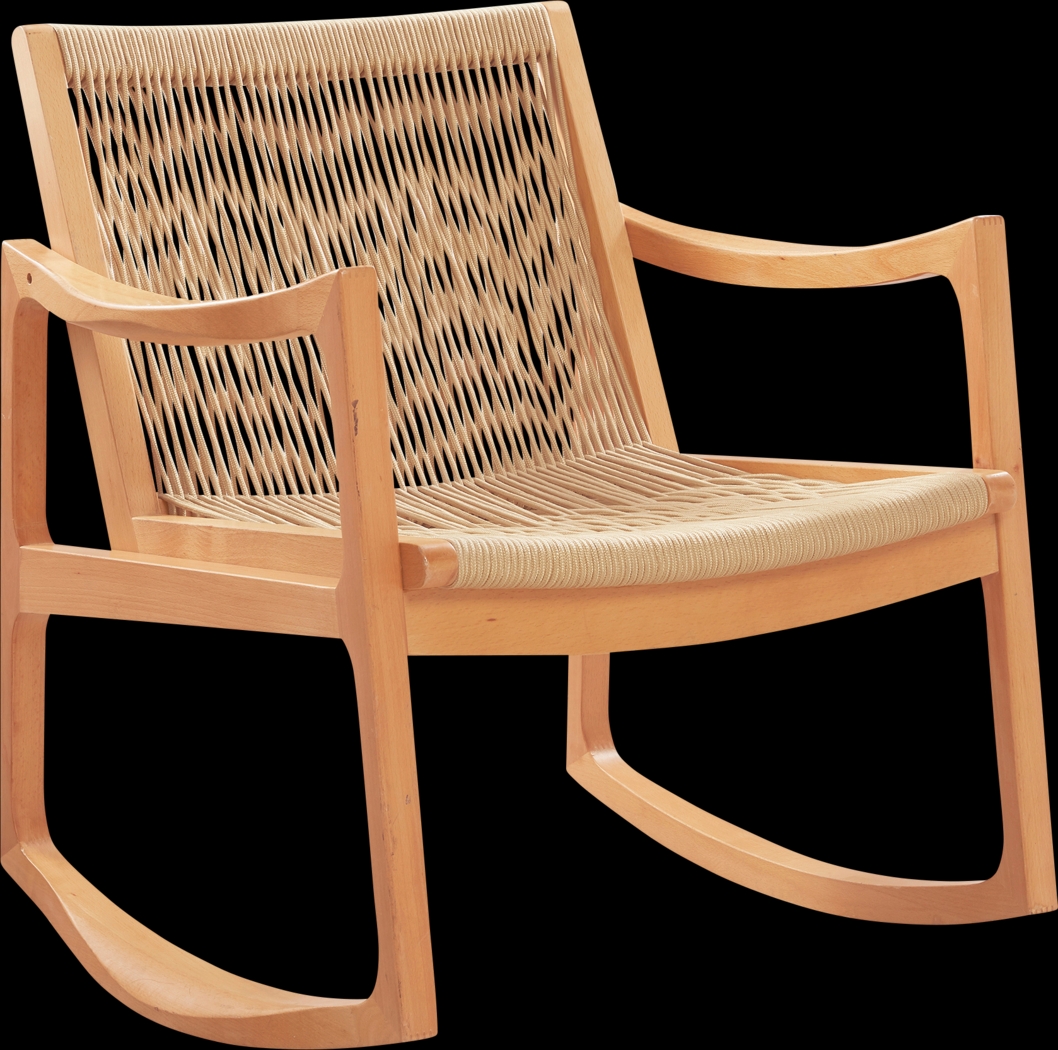 Vixa Natural Rocking Chair - Thumbnail - Image 1