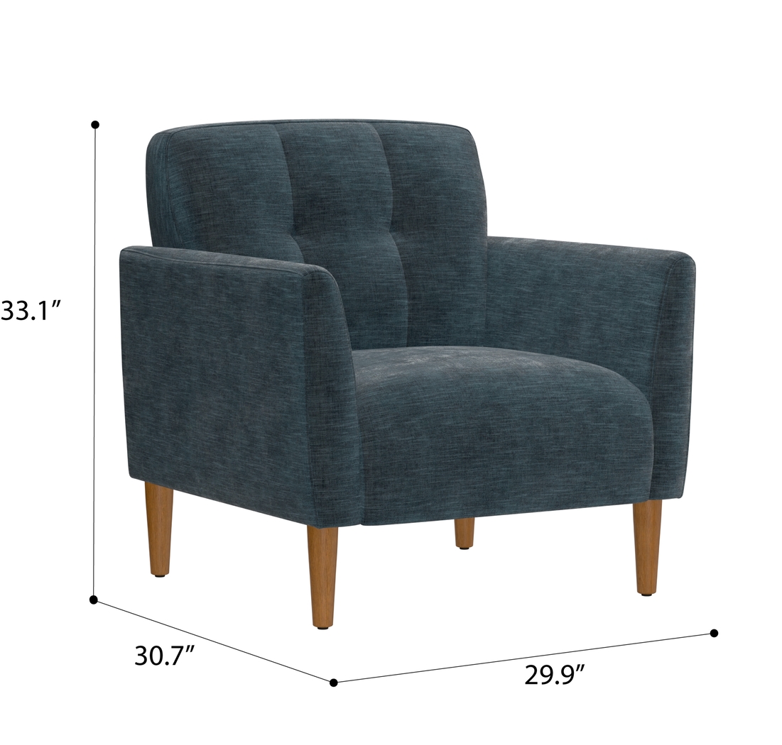 Voana Blue Accent Chair - Thumbnail - Image 6