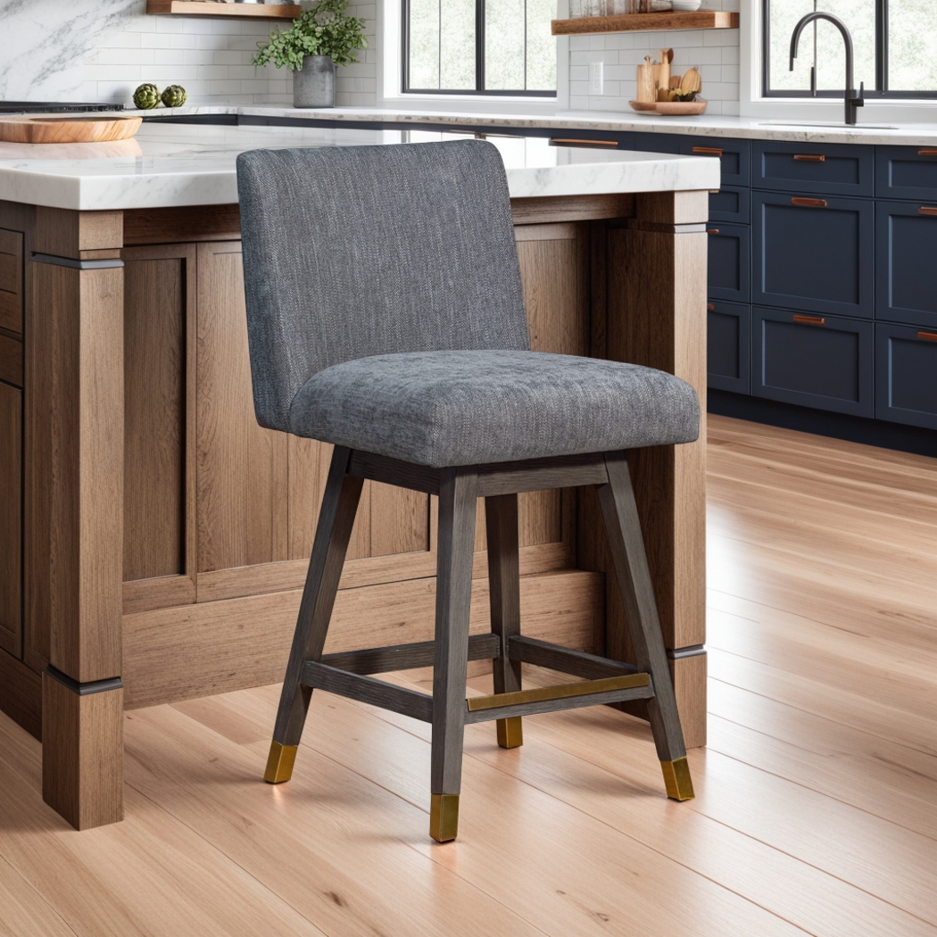 Voidsys I Gray Counter Height Stool - Thumbnail - Image 2