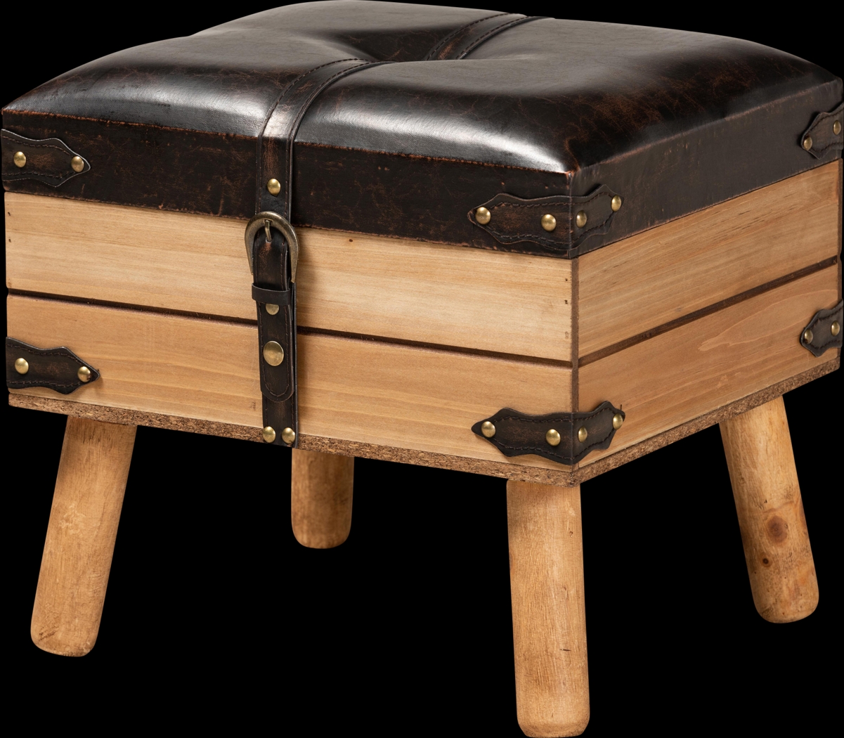 Voisin Brown Storage Ottoman - Thumbnail - Image 1