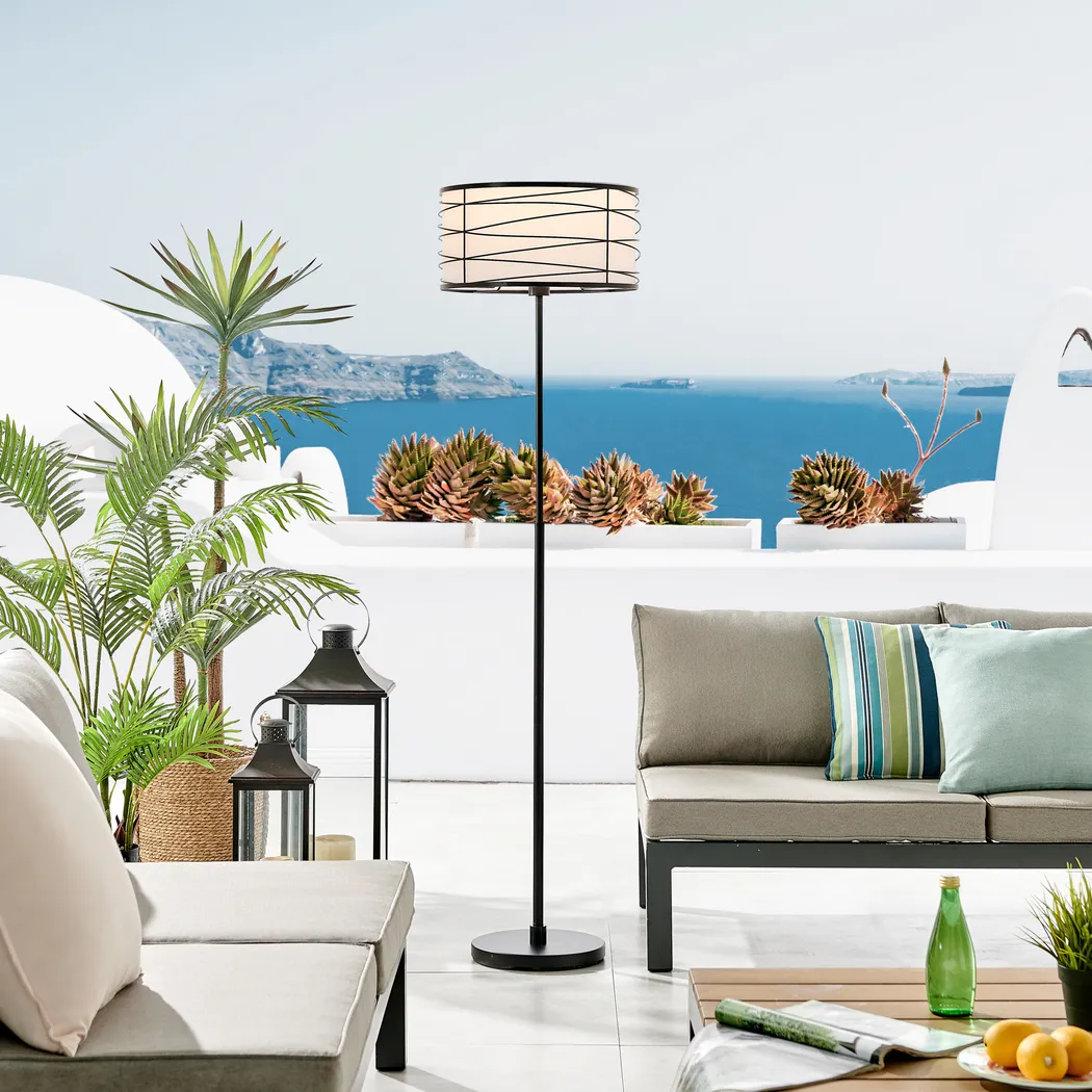 Volusia Gate Black Outdoor Floor Lamp - Thumbnail - Image 2