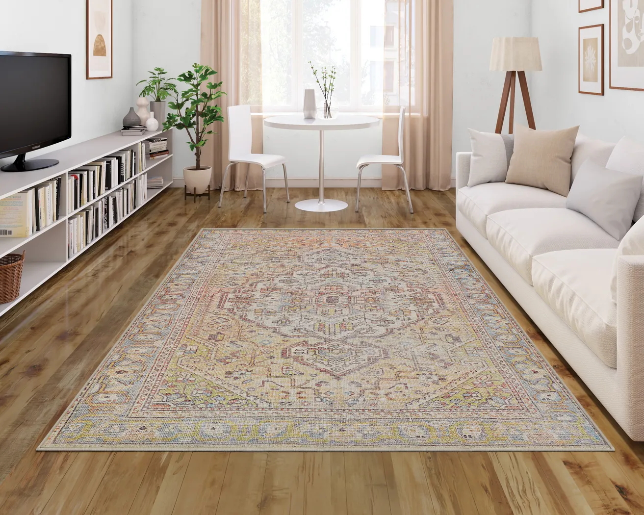 Vonfair Apricot 5' x 8' Rug - Thumbnail - Image 2