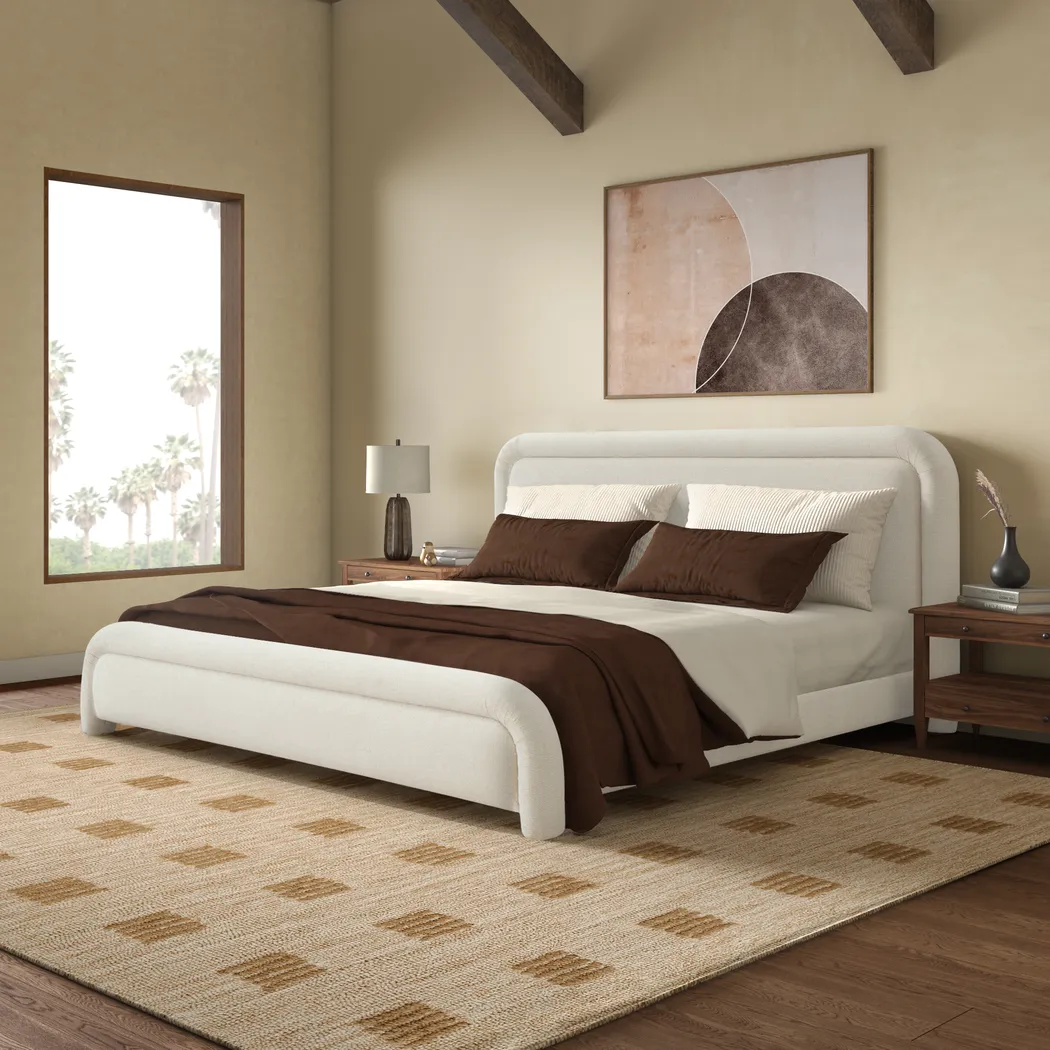 Vorel Ivory King Bed - Thumbnail - Image 2