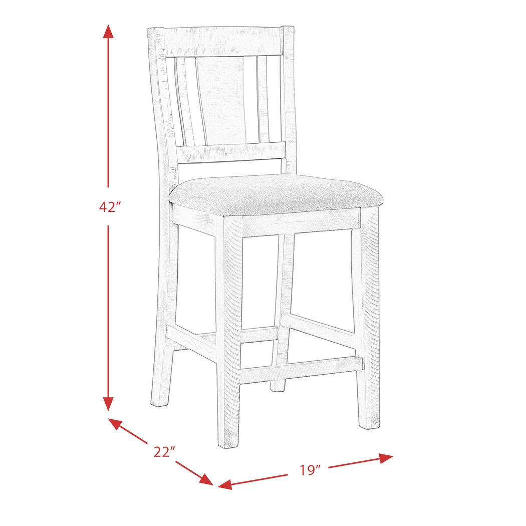 Vortexrover Dark Gray Counter Height Stool, Set of 2 - Thumbnail - Image 7