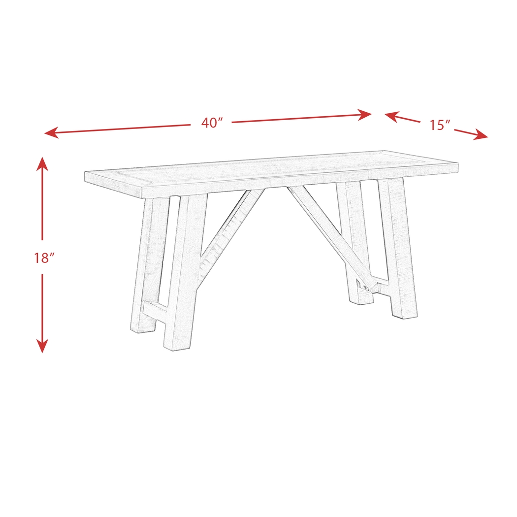 Vortexrover Gray Dining Bench - Thumbnail - Image 4