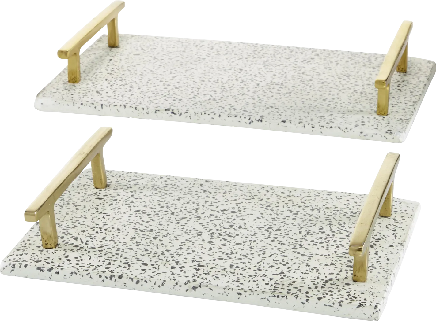 Vosno White Tray, Set of 2 - Thumbnail - Image 1