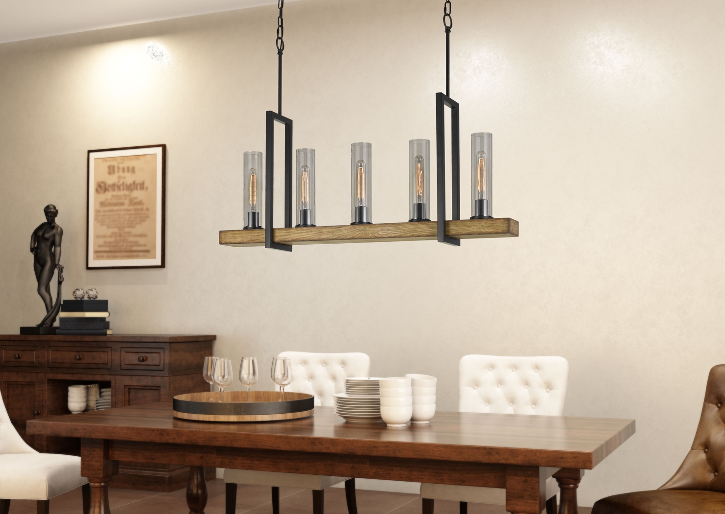 Vosswood Black Chandelier - Thumbnail - Image 3