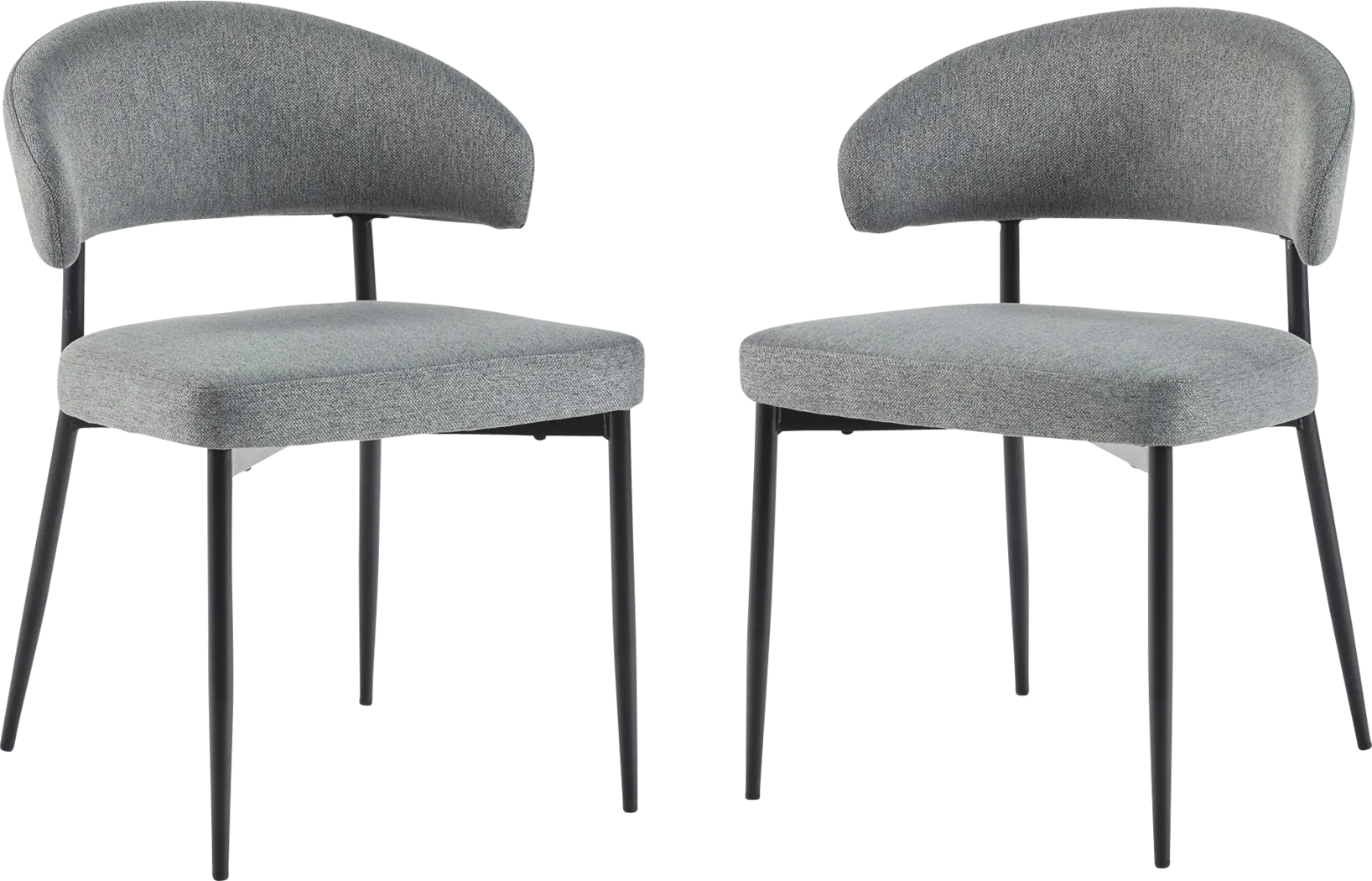 Vreeland Charcoal Side Chair, Set of 2 - Thumbnail - Image 1