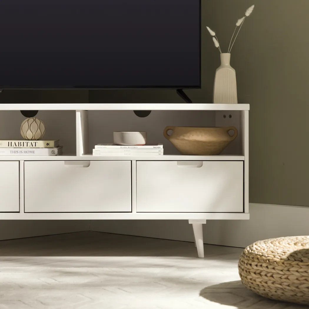 Vyena White TV Console - Thumbnail - Image 3