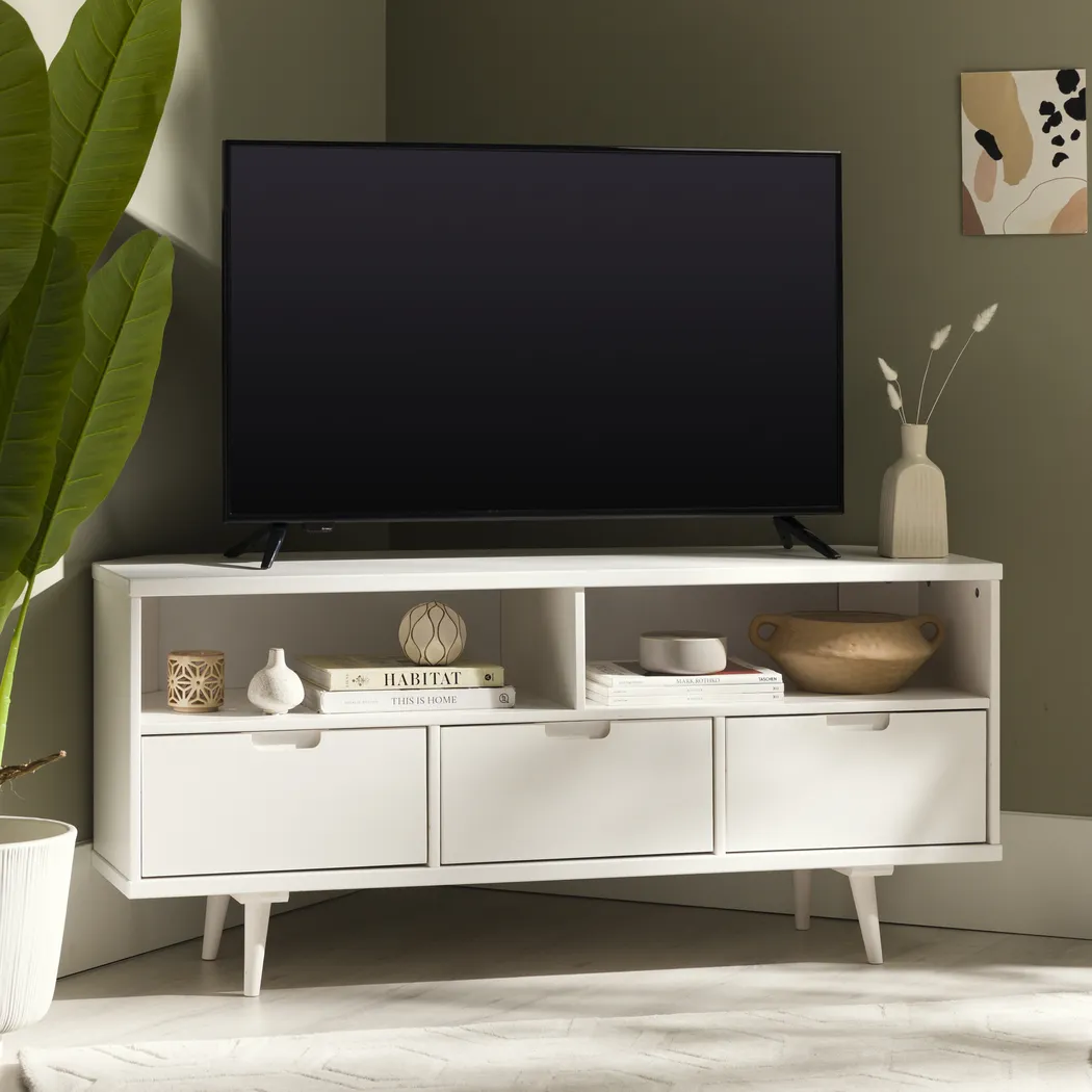 Vyena White TV Console - Thumbnail - Image 5