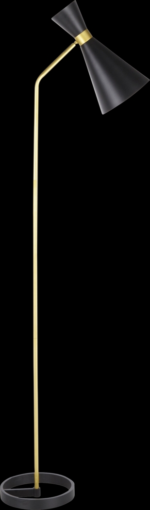 Wadleigh Post Black Floor Lamp - Thumbnail - Image 3