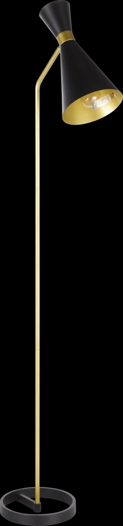 Wadleigh Post Black Floor Lamp - Thumbnail - Image 1