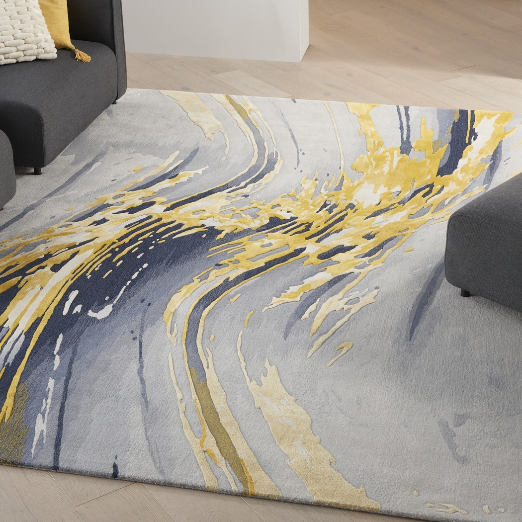 Wagim Gray/Gold 7'9 x 9'9 Rug - Thumbnail - Image 6