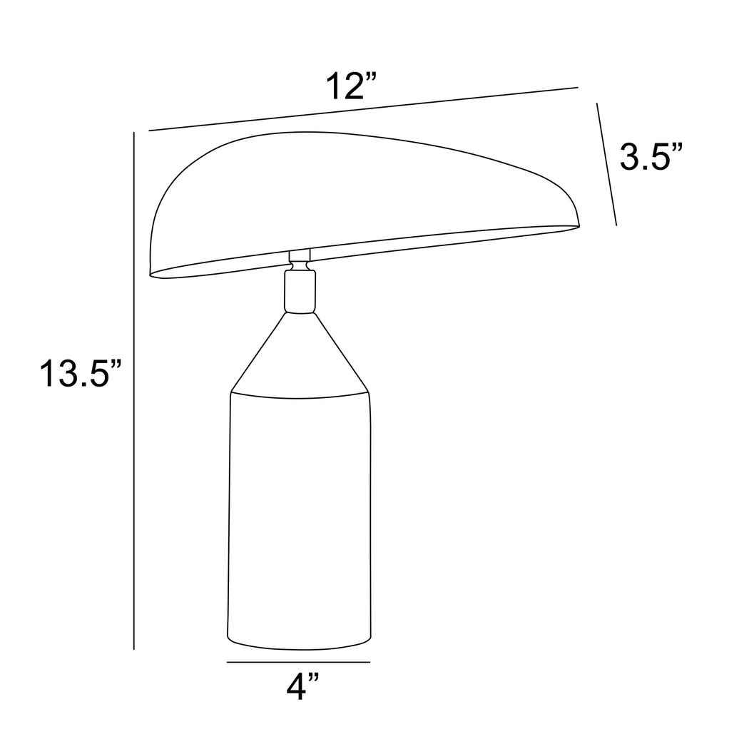 Waikiki Hills Gold Lamp - Thumbnail - Image 4