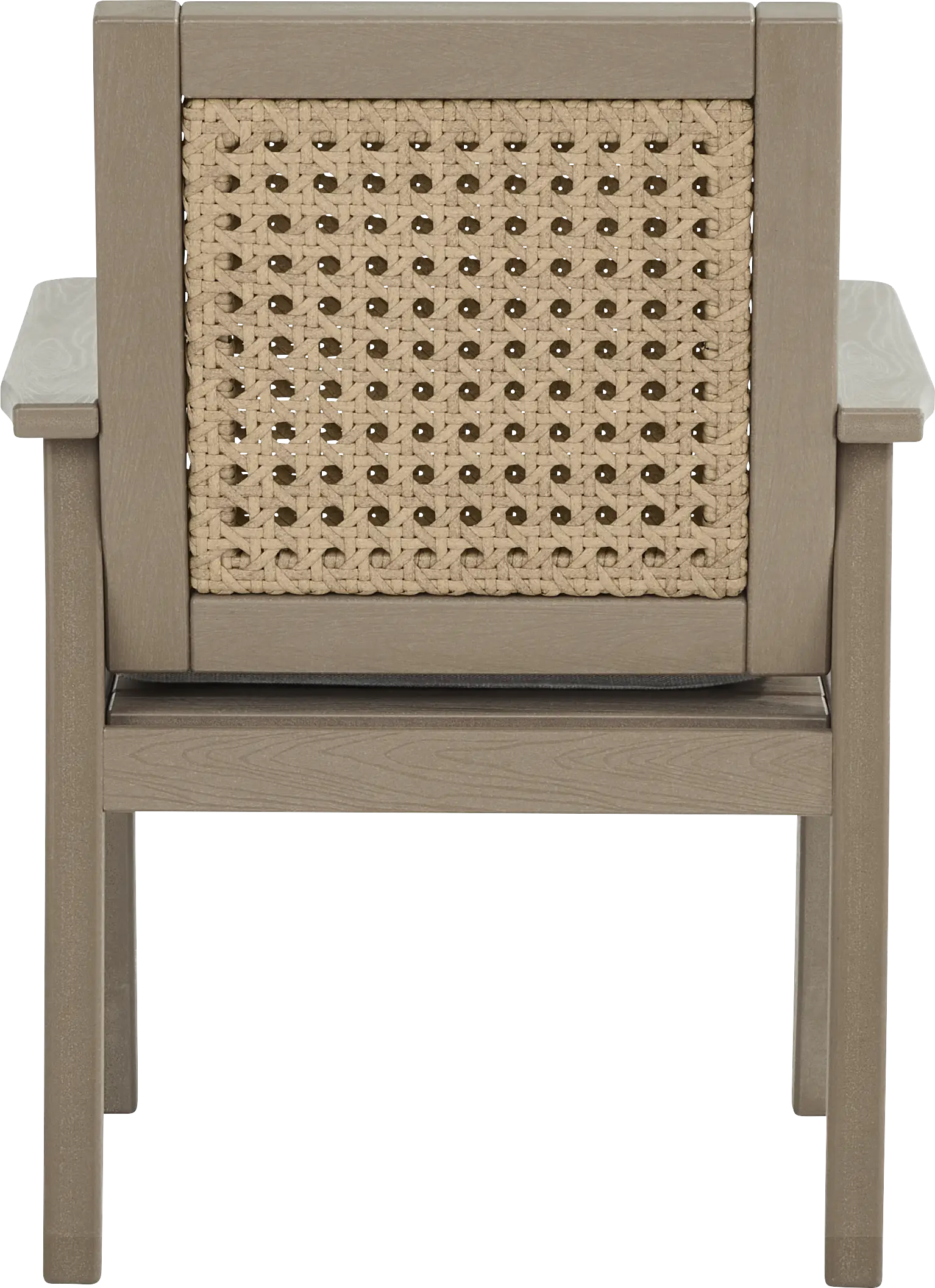 Wakefield Brown 7 Pc 71 in. Outdoor Dining Set with Denim Cushions - Image 8