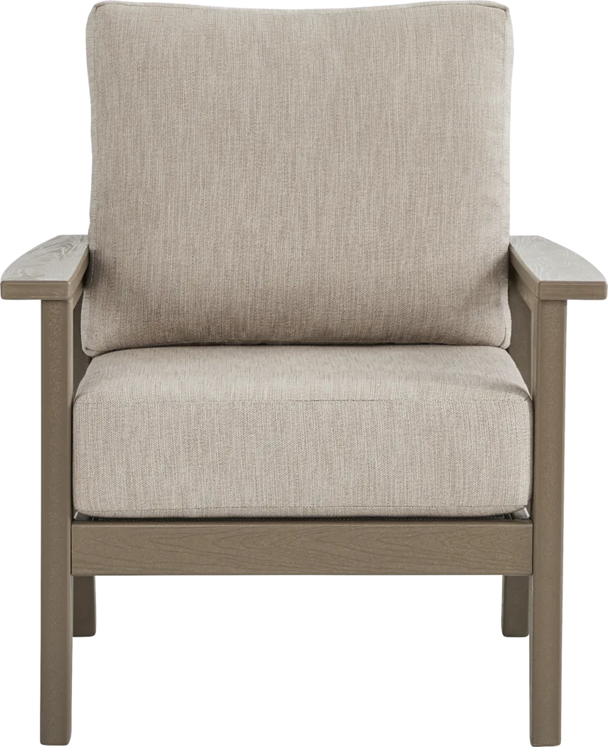 Wakefield Brown 3 Pc Outdoor Seating Set with Oat Cushions - Image 6