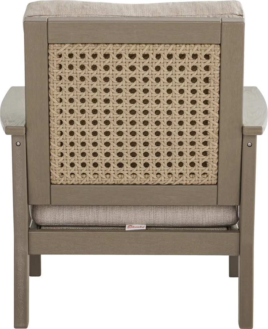 Wakefield Brown 3 Pc Outdoor Seating Set with Oat Cushions - Image 7