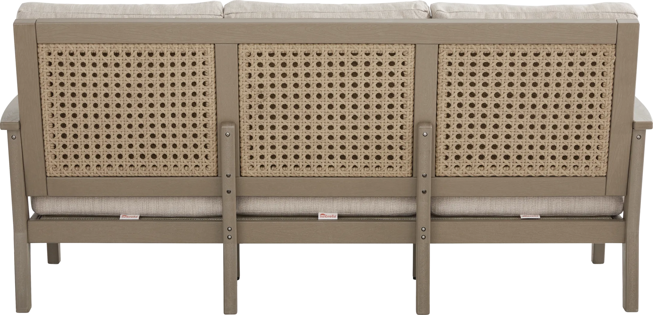 Wakefield Brown Outdoor Sofa with Oat Cushions - Image 4