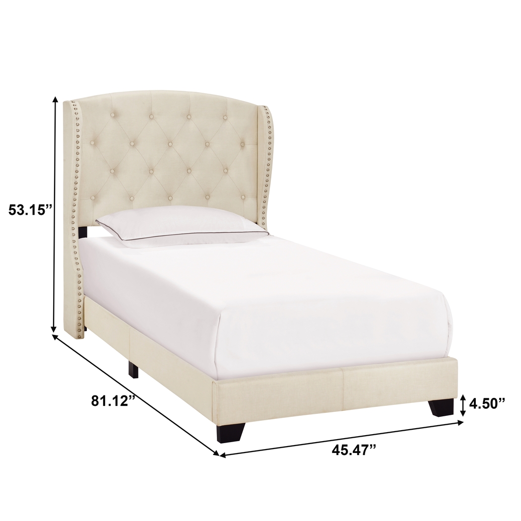 Wakelee Beige Twin Bed - Thumbnail - Image 9
