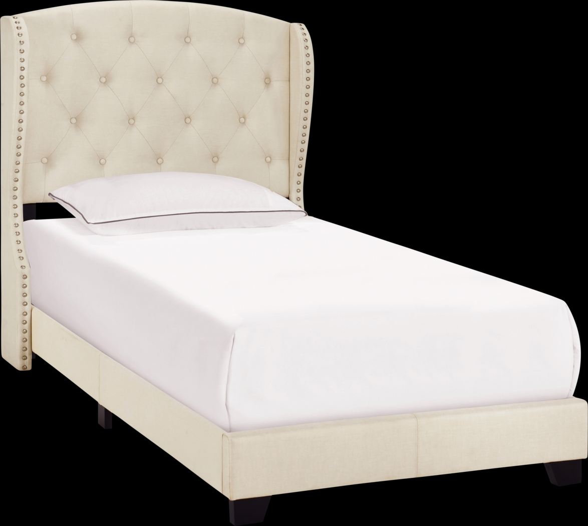 Wakelee Beige Twin Bed - Thumbnail - Image 1
