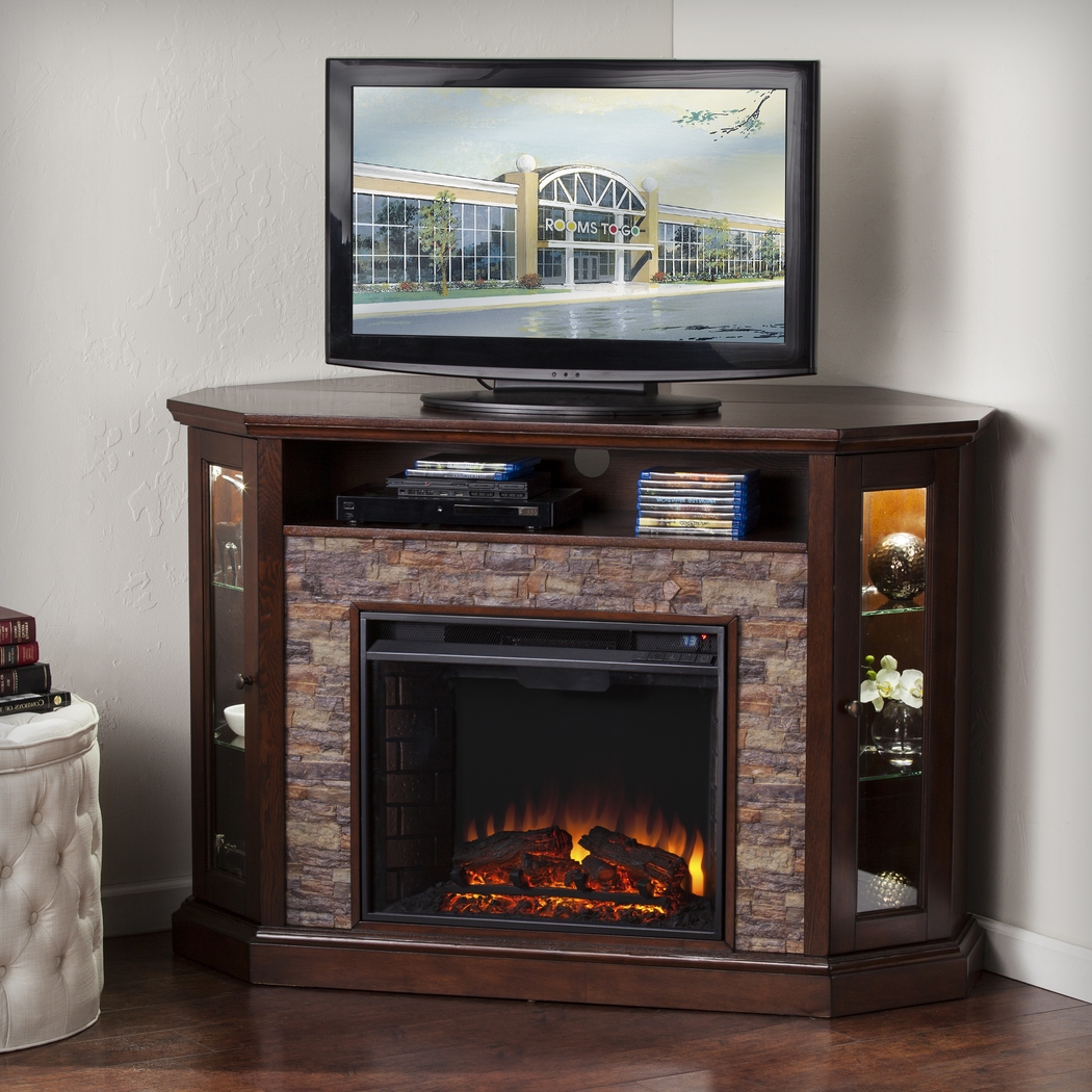 Wakerobin II Espresso 52 in. Console with Electric Fireplace - Thumbnail - Image 2