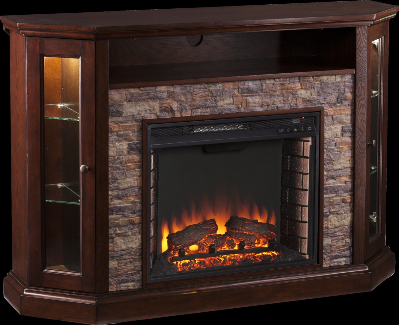 Wakerobin II Espresso 52 in. Console with Electric Fireplace - Thumbnail - Image 3